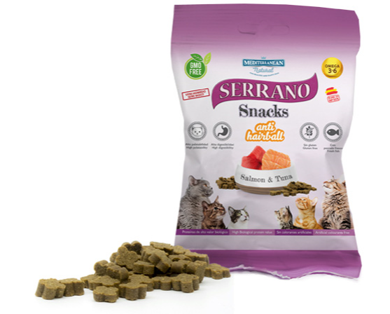 Serrano Snacks Anti Hairball Salmon And Tuna (Cat) 🐈