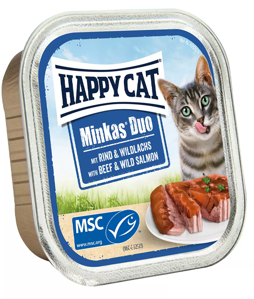 Happy Cat Minkas Duo Beef And Wild Salmon 100g