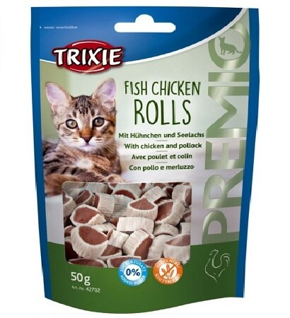 Trixie Premio Fish Chicken Rolls Cat Treats 50g