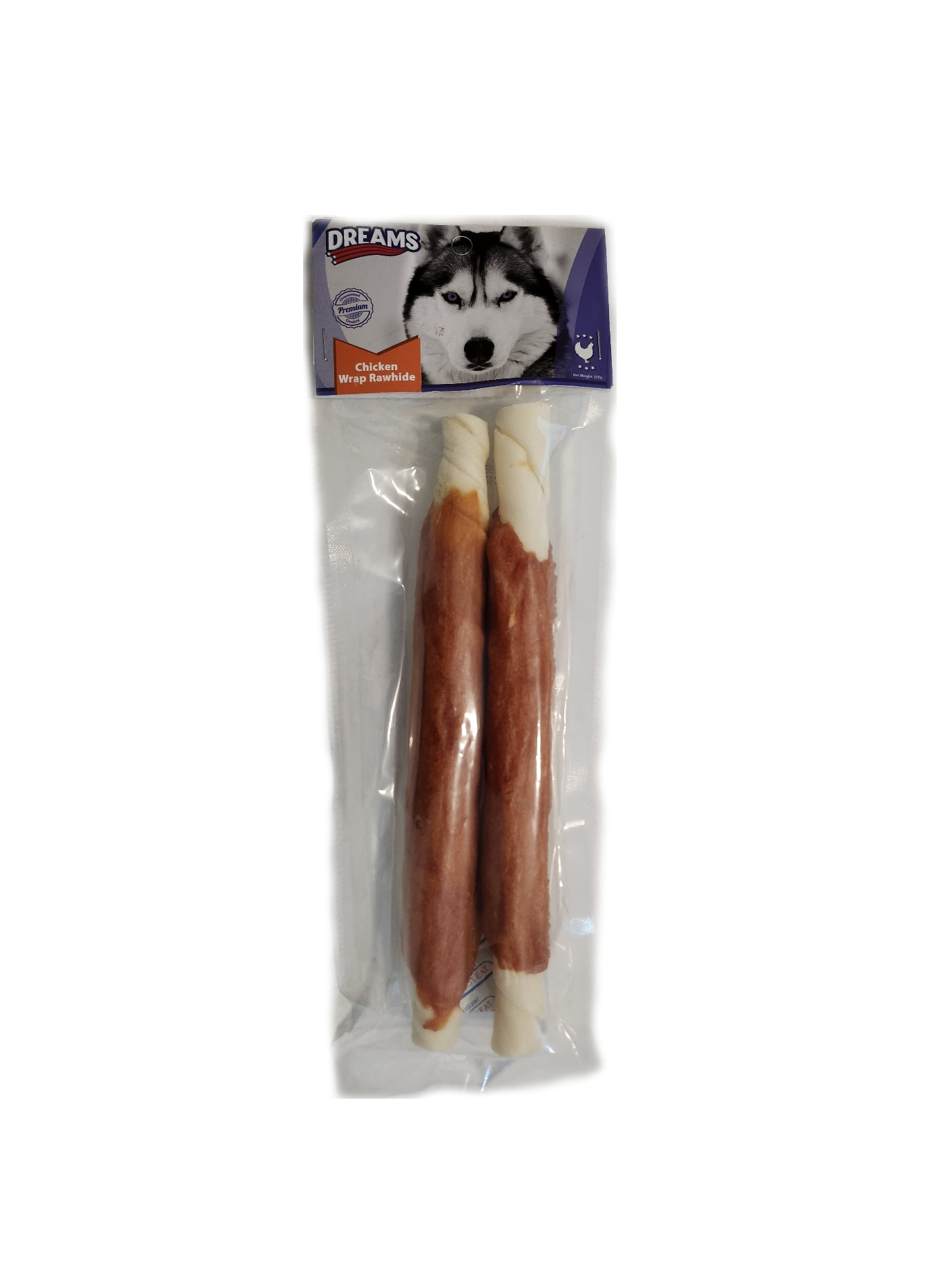 Dreams Chicken Wrap Rawhide 25Cm