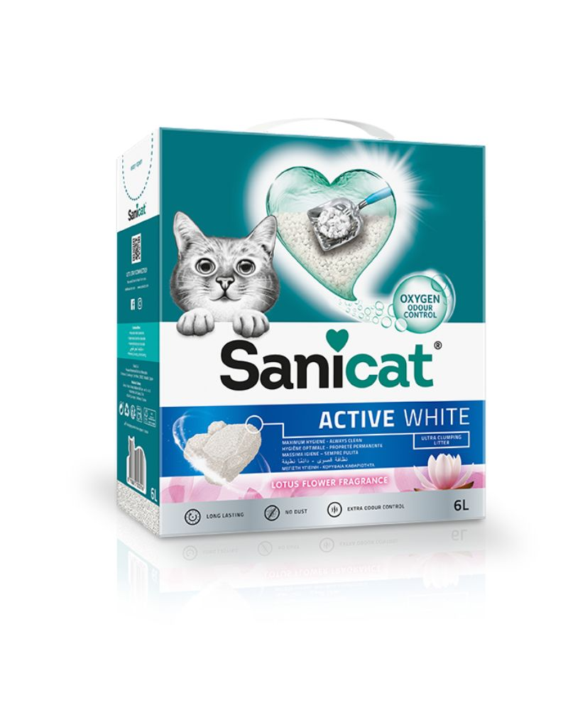 Sanicat Active White Litter Lotus Flower Fragrance 6L