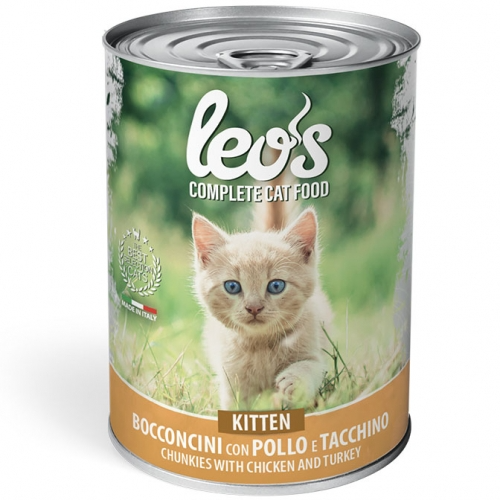 Leo's Complete Cat Food Chunkies with Chicken And Turkey – Kitten