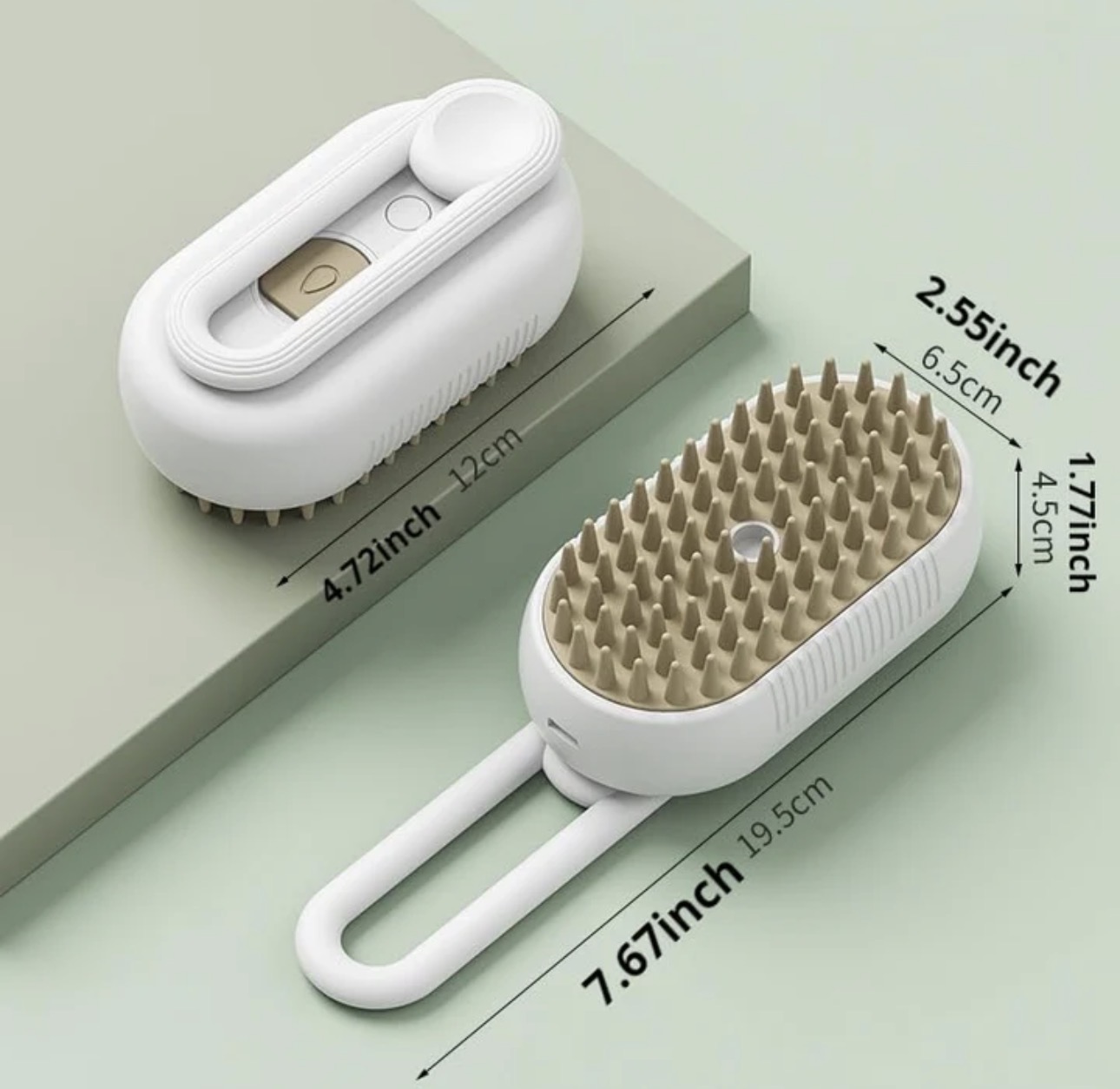 Pet Spray Massage Brush with Soft Head, USB Charging, Rotating Handle